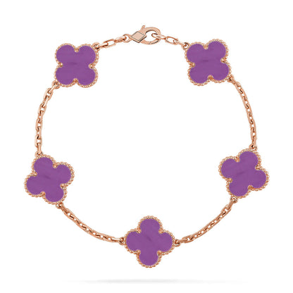 [Rosla] CLOVER 5 MOTIF VIOLET BRACELET COLLECTION