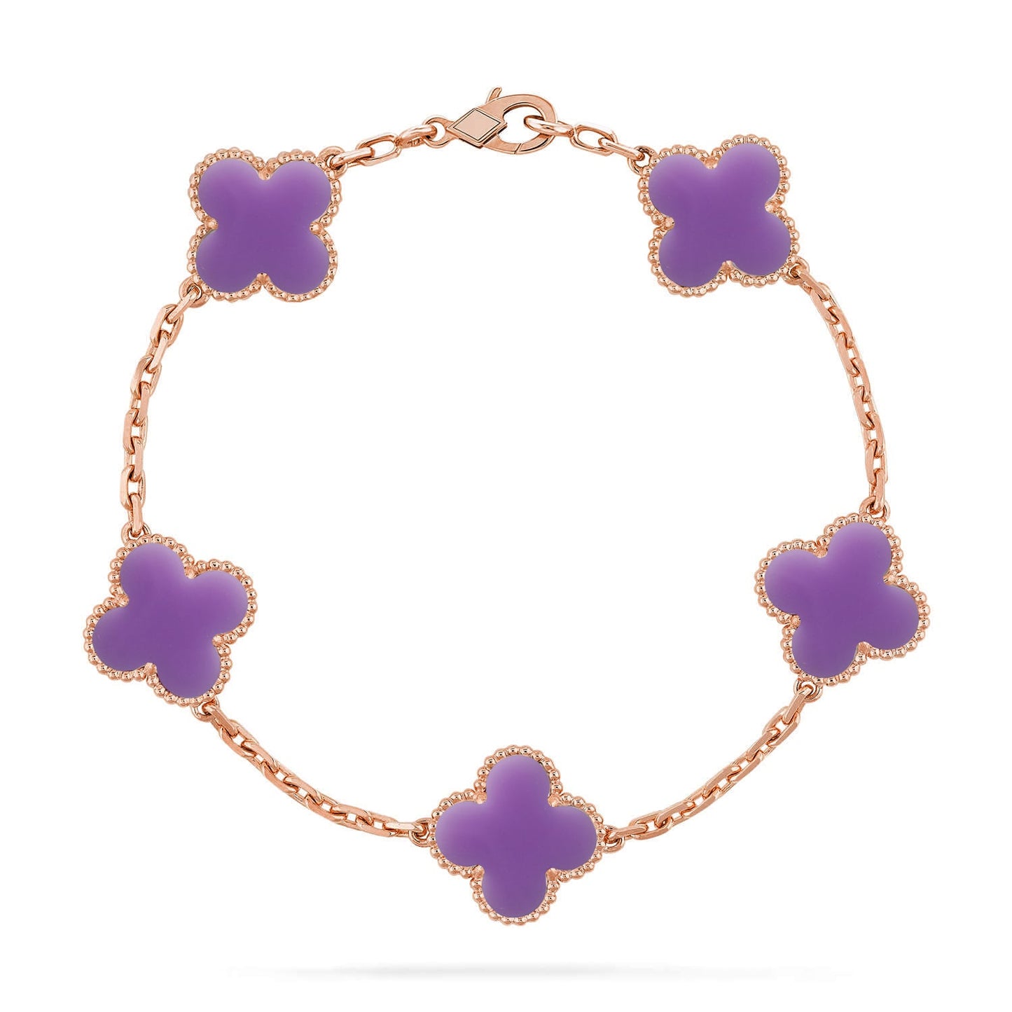 [Rosla]CLOVER 5 MOTIF LIGHT PURPLE BRACELET COLLECTION