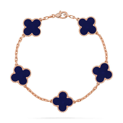 [Rosla]CLOVER 5 MOTIF LAPIS LAZULI BRACELET COLLECTION