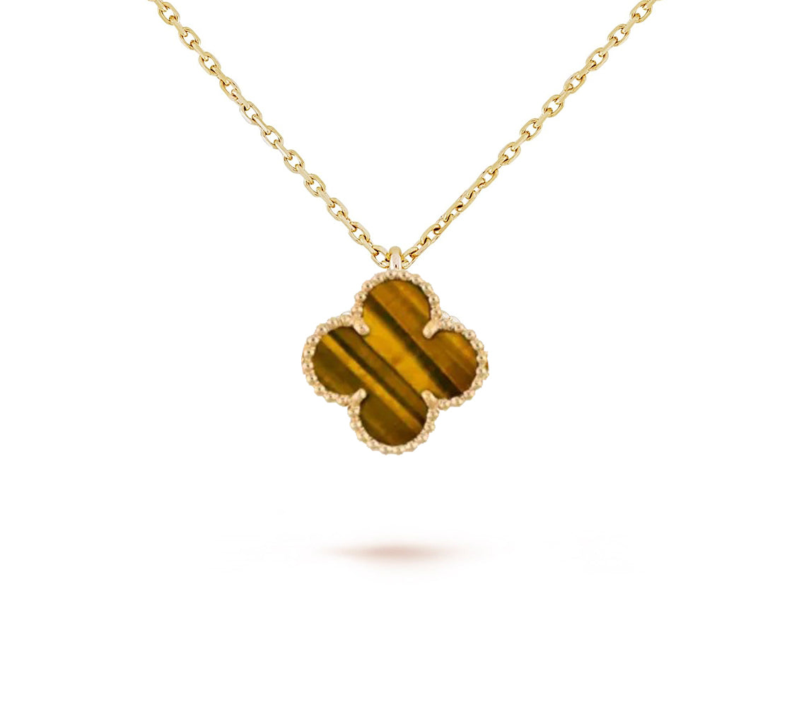 [Rosla]CLOVER MINI 9.5MM CARNELIANS NECKLACE COLLECTION