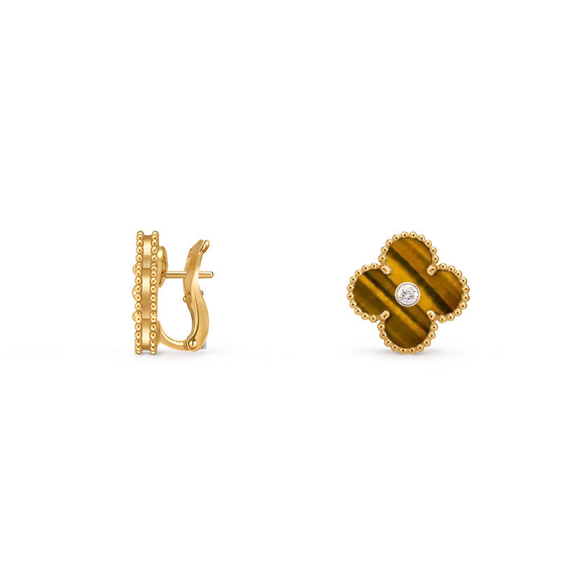 [Rosla]CLOVER 15MM MOP DIAMOND EARRINGS COLLECTION