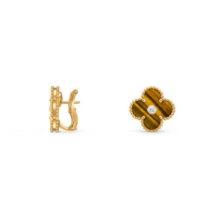 [Rosla]CLOVER 15MM MOP DIAMOND EARRINGS COLLECTION
