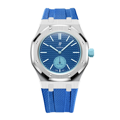 [Rosla]Steel Case & Fluoroelastomer Strap Full‑wrap Embedded Watch Band