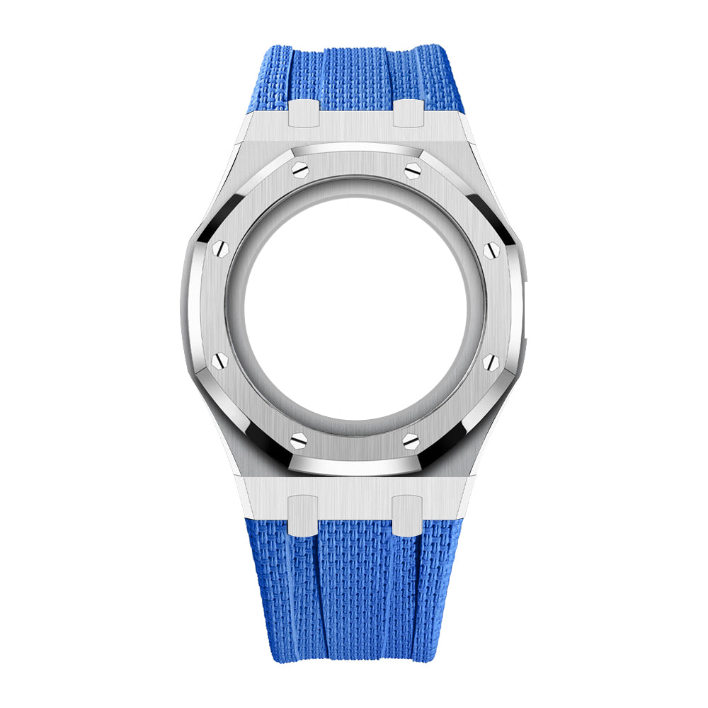 [Rosla]Steel Case & Fluoroelastomer Strap Full‑wrap Embedded Watch Band