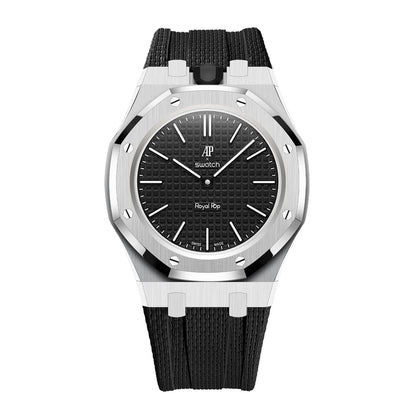 [Rosla]Steel Case & Fluoroelastomer Strap Full‑wrap Embedded Watch Band