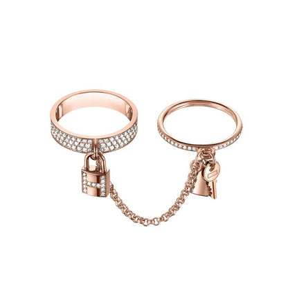 [Rosla]HM KELLY CLOCHETTE DOUBLE RING IN  WITH DIAMONDS