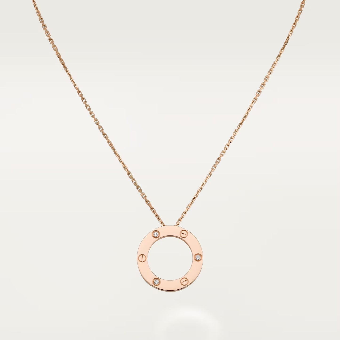 [Rosla]LOVE NECKLACE 16MM 3 DIAMONDS