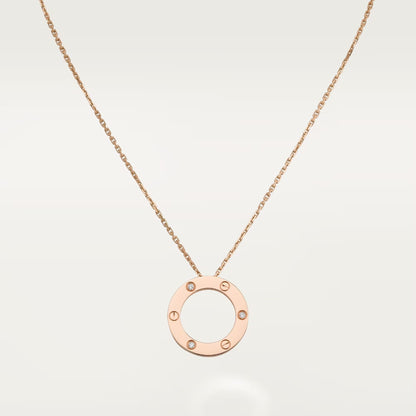 [Rosla]LOVE NECKLACE 16MM 3 DIAMONDS