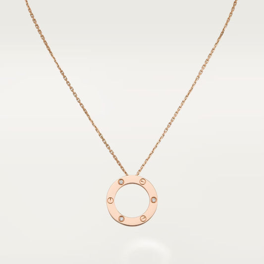 [Rosla]LOVE NECKLACE 16MM 3 DIAMONDS