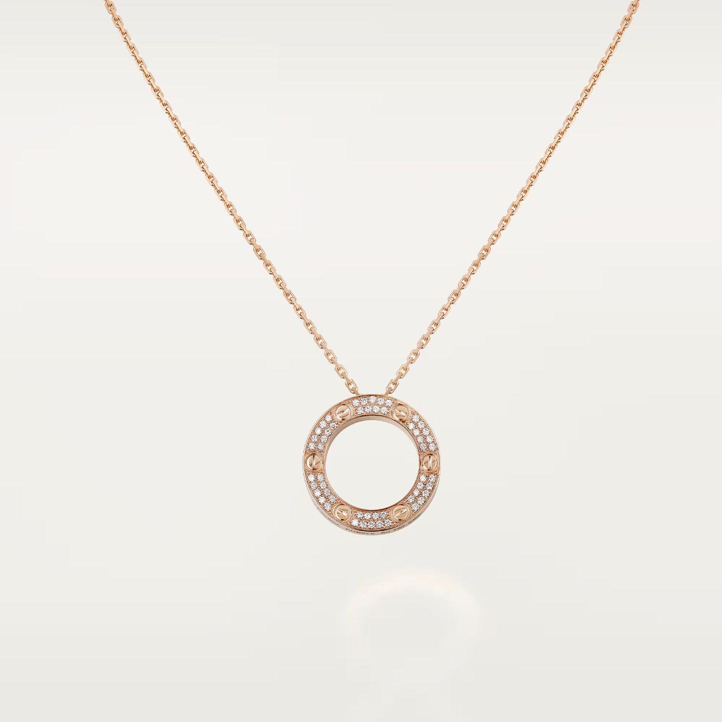 [Rosla]LOVE NECKLACE 16MM  FULL DIAMOND