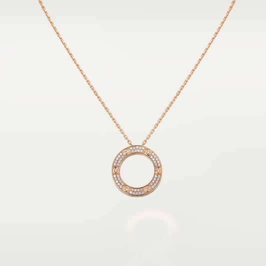 [Rosla]LOVE NECKLACE 16MM  FULL DIAMOND