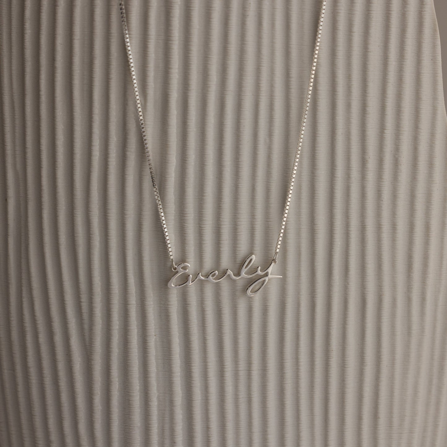 Callie Box Chain Name Necklace