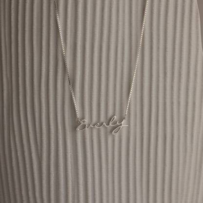 Callie Box Chain Name Necklace