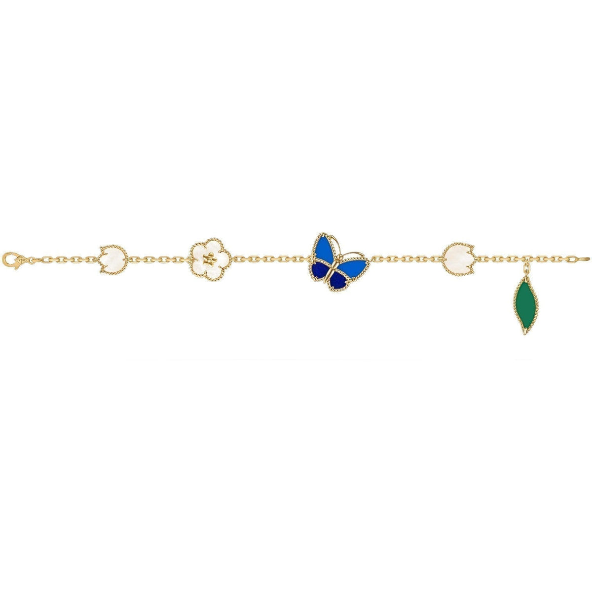 [Rosla] Lucky Spring Butterfly 5-Motif & LOVE Unlimited Bracelet Stack Set