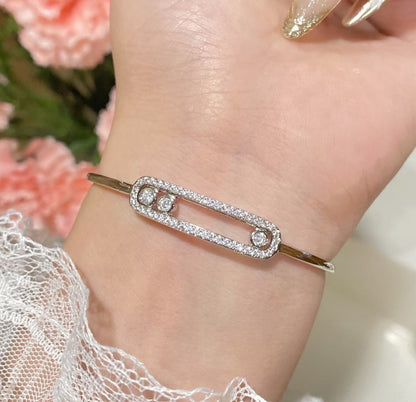 [Rosla]Move Pavé Diamond Bangle Bracelet M
