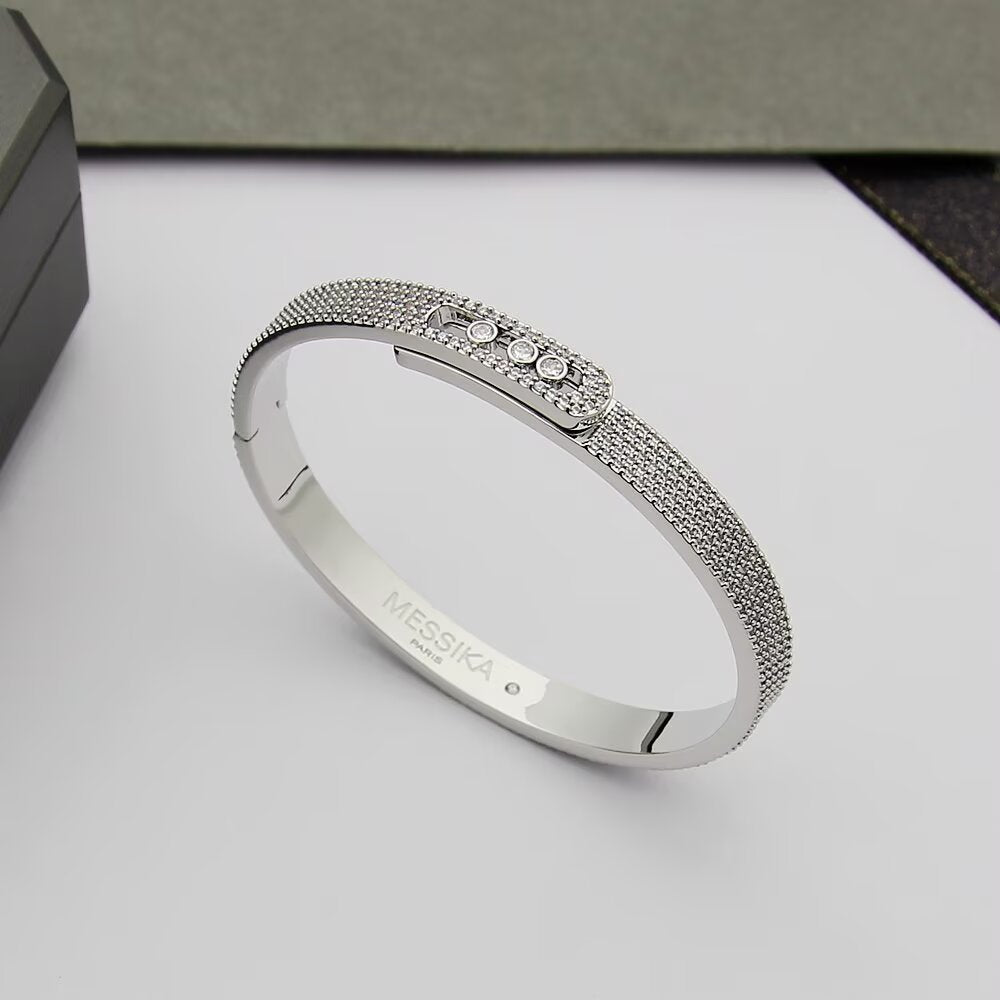 [Rosla]Move Noa Full Pavé Diamond Bangle Bracelet