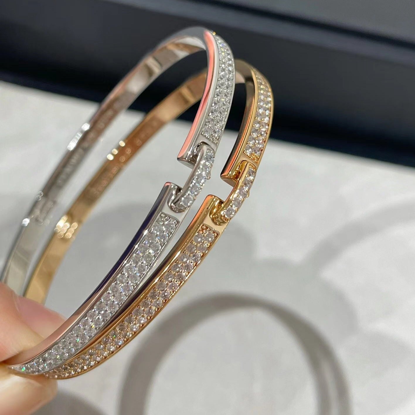 [Rosla]LIENS VIDENCE DIAMOND PAVED BRACELET