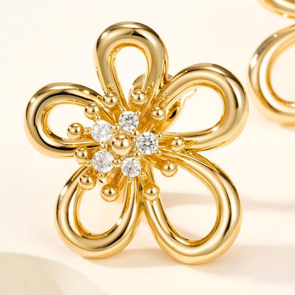 [Rosla] FLOWERLACE EARRING 5 DIAMONDS