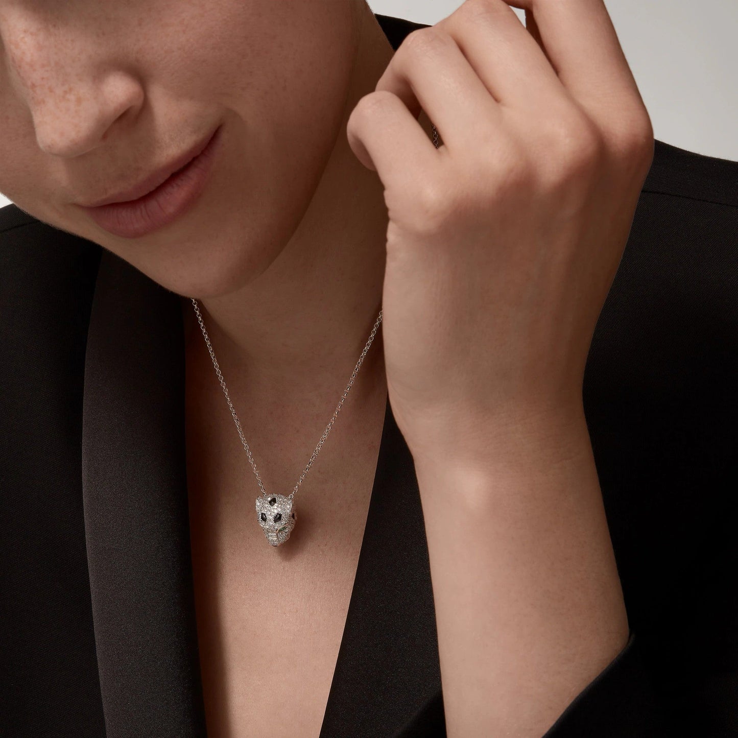 [Rosla]PANTHERE FULL DIAMOND NECKLACE