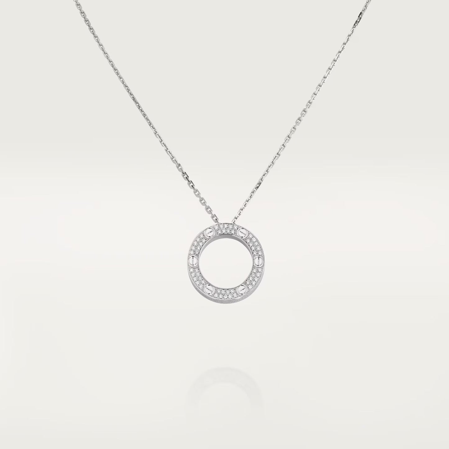 [Rosla]LOVE NECKLACE 16MM  FULL DIAMOND