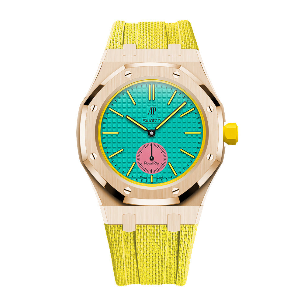[Rosla]Steel Case & Fluoroelastomer Strap Full‑wrap Embedded Watch Band