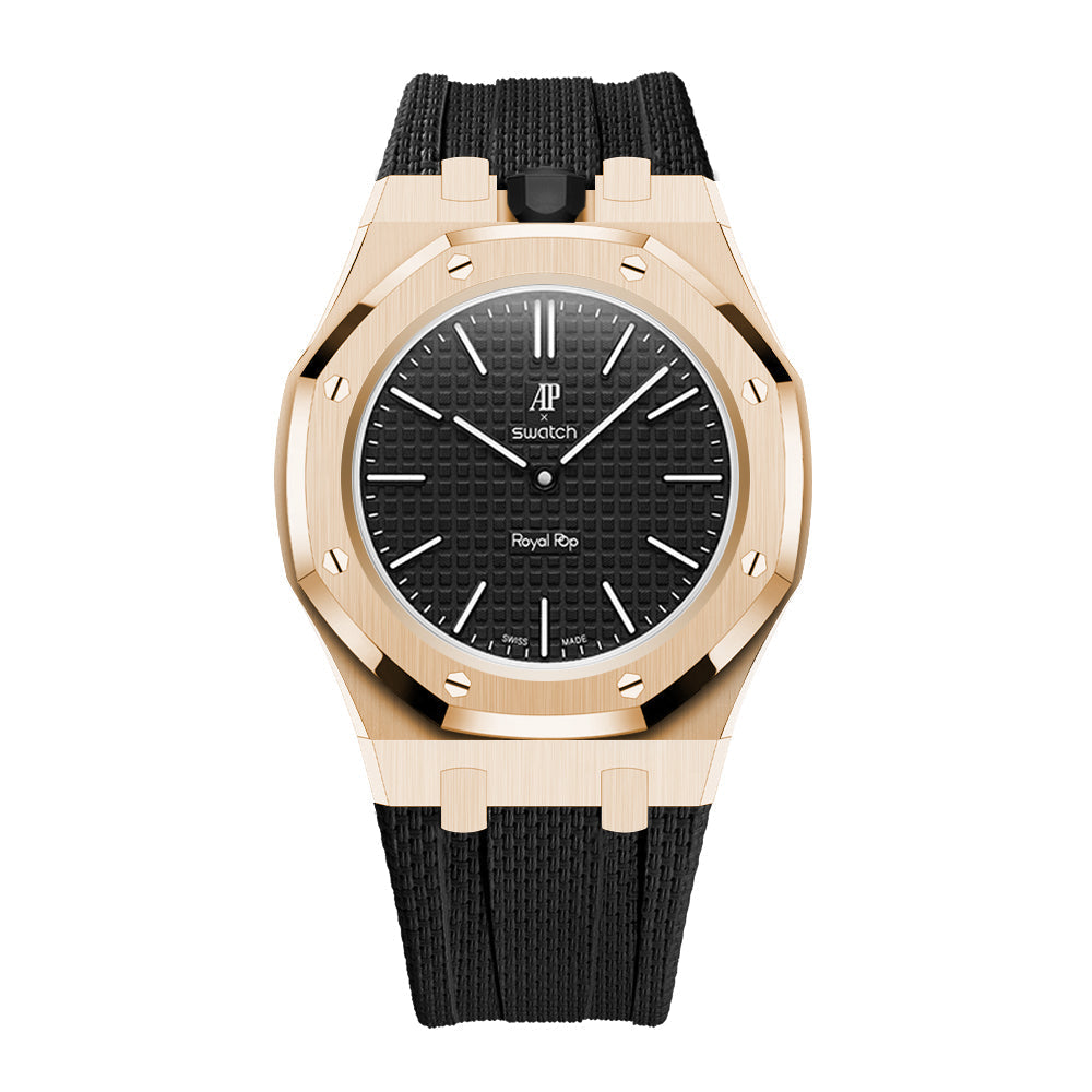 [Rosla]Steel Case & Fluoroelastomer Strap Full‑wrap Embedded Watch Band