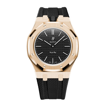 [Rosla]Steel Case & Fluoroelastomer Strap Full‑wrap Embedded Watch Band