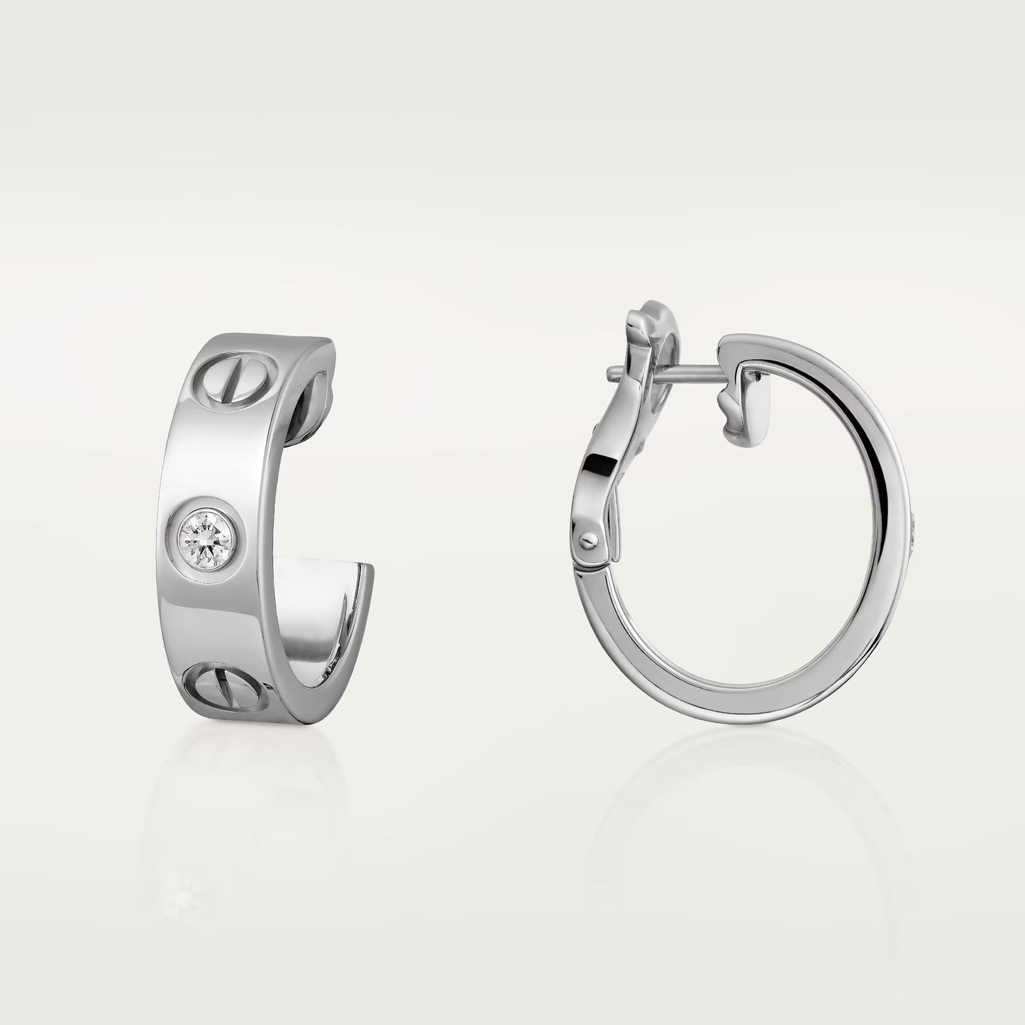 [Rosla]LOVE EARRINGS 5.7MM 2 DIAMONDS