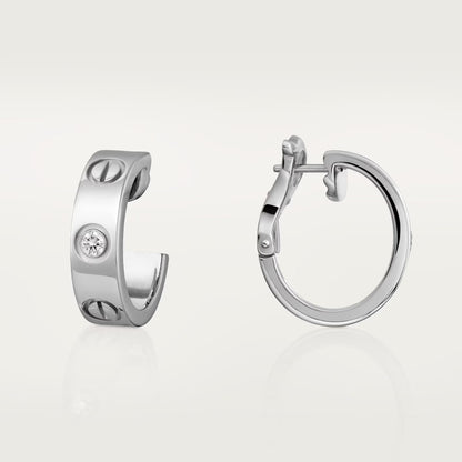 [Rosla]LOVE EARRINGS 5.7MM 2 DIAMONDS