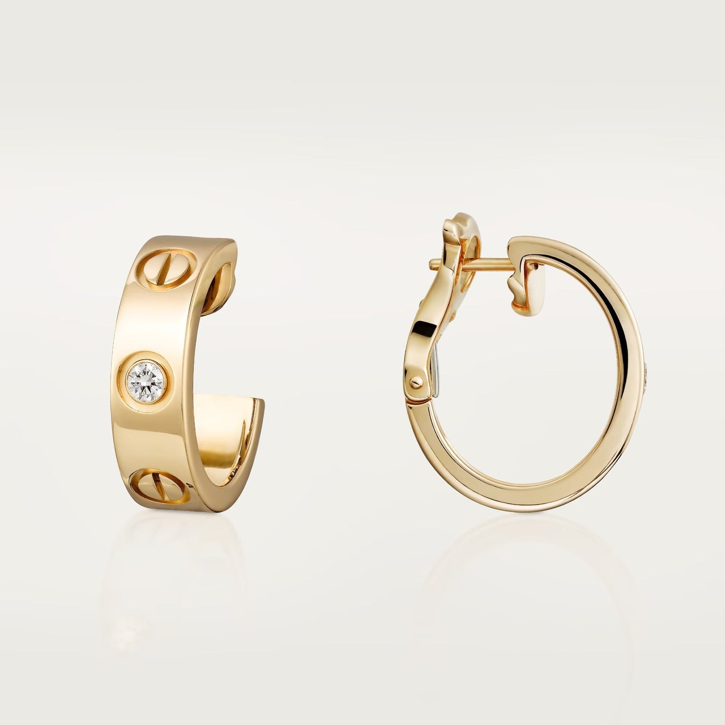[Rosla]LOVE EARRINGS 5.7MM 2 DIAMONDS