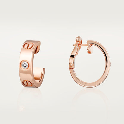 [Rosla]LOVE EARRINGS 5.7MM 2 DIAMONDS