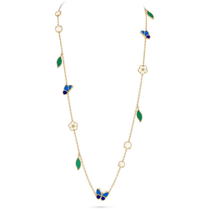 [Rosla]LUCKY SPRING BUTTERFLY 15 FLOWER NECKLACE