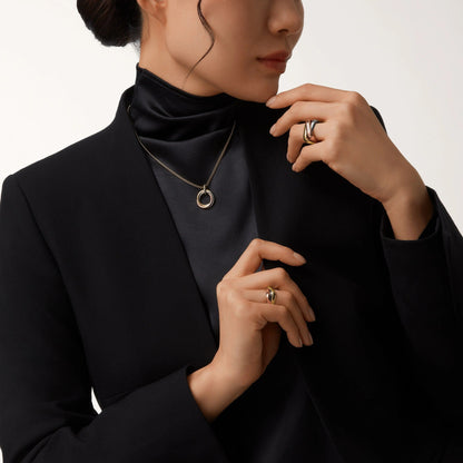 [Rosla]TRINITY MEDIUM  DIAMONDS NECKLACE