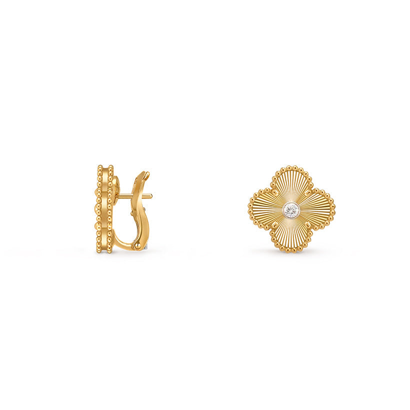 [Rosla]CLOVER 15MM MOP DIAMOND EARRINGS COLLECTION