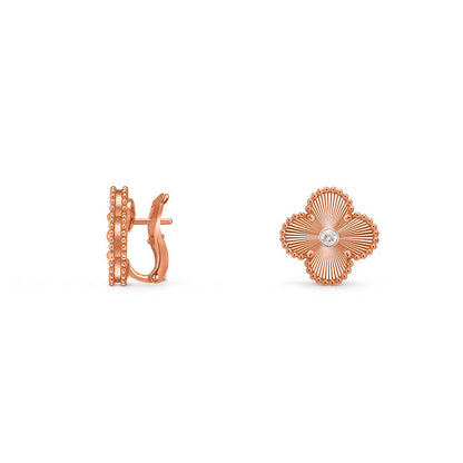[Rosla]CLOVER 15MM MOP DIAMOND EARRINGS COLLECTION
