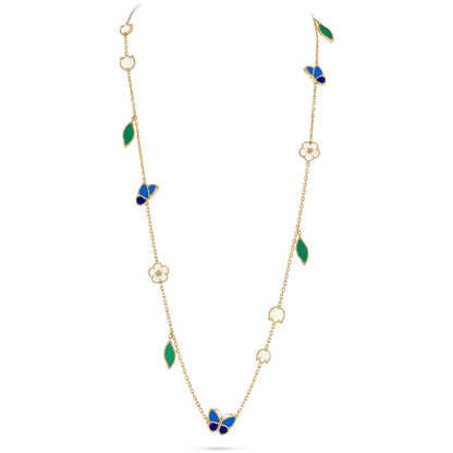 [Rosla]LUCKY SPRING BUTTERFLY 15 FLOWER NECKLACE