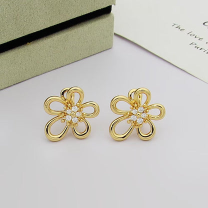 [Rosla] FLOWERLACE EARRING 5 DIAMONDS