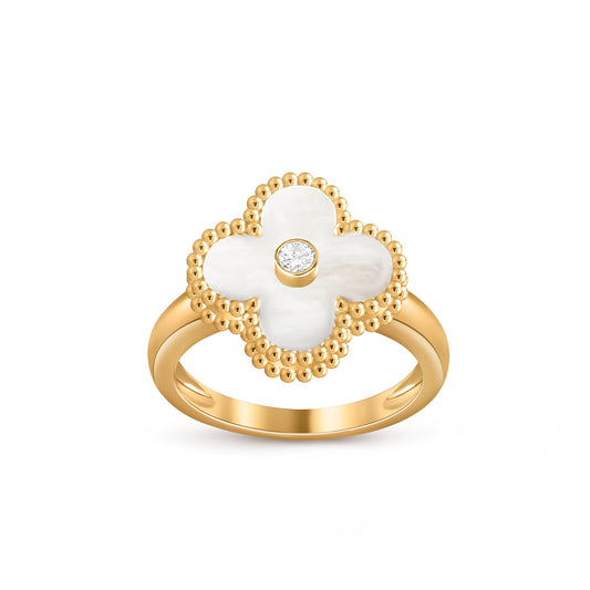 [Rosla]CLOVER DIAMOND RING GOLD COLLECTION