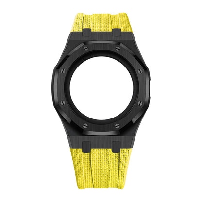 [Rosla]Steel Case & Fluoroelastomer Strap Full‑wrap Embedded Watch Band