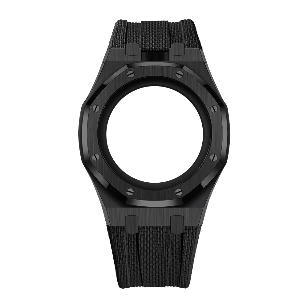 [Rosla]Steel Case & Fluoroelastomer Strap Full‑wrap Embedded Watch Band
