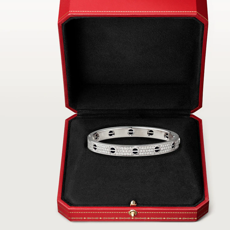 [Rosla]LOVE BRACELET 6.1MM DIAMOND-PAVED CERAMIC