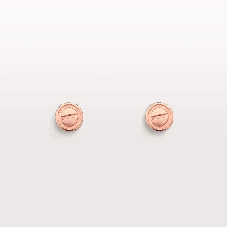 [Rosla]LOVE EARRINGS PINK GOLD 10MM