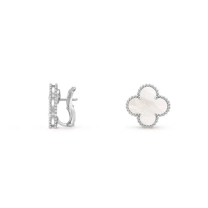 [Rosla]CLOVER SILVER 15MM MOP EARRINGS COLLECTION