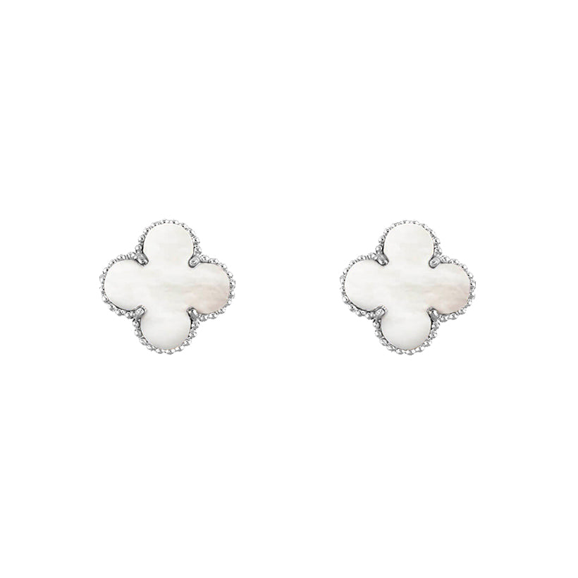 [Rosla]CLOVER SILVER 15MM EARRINGS COLLECTION
