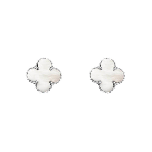 [Rosla]CLOVER SILVER 15MM EARRINGS COLLECTION