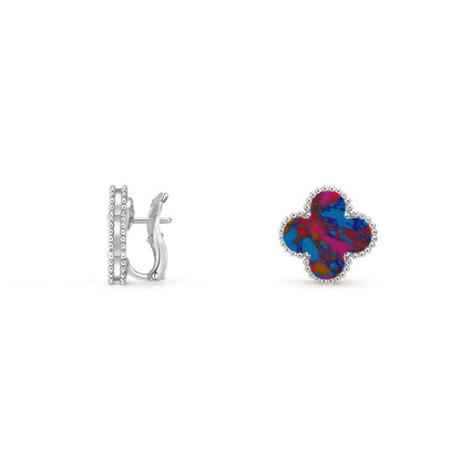 [Rosla]CLOVER SILVER 15MM MOP EARRINGS COLLECTION