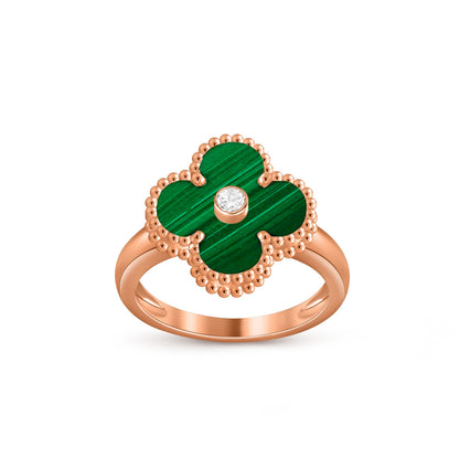 [Rosla]CLOVER DIAMOND RING ROSE GOLD COLLECTION