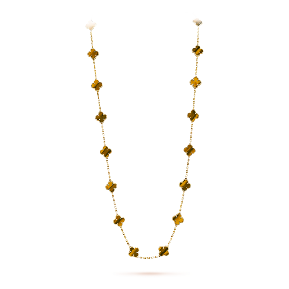 [Rosla]CLOVER 20 MOTIFS TIGER EYE ROSE GOLD