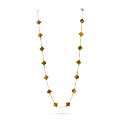 [Rosla]CLOVER 20 MOTIFS TIGER EYE ROSE GOLD