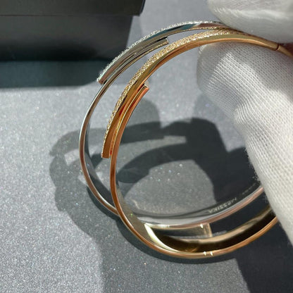 [Rosla]Move Noa Rose Gold Pavé Diamond Bangle Bracelet